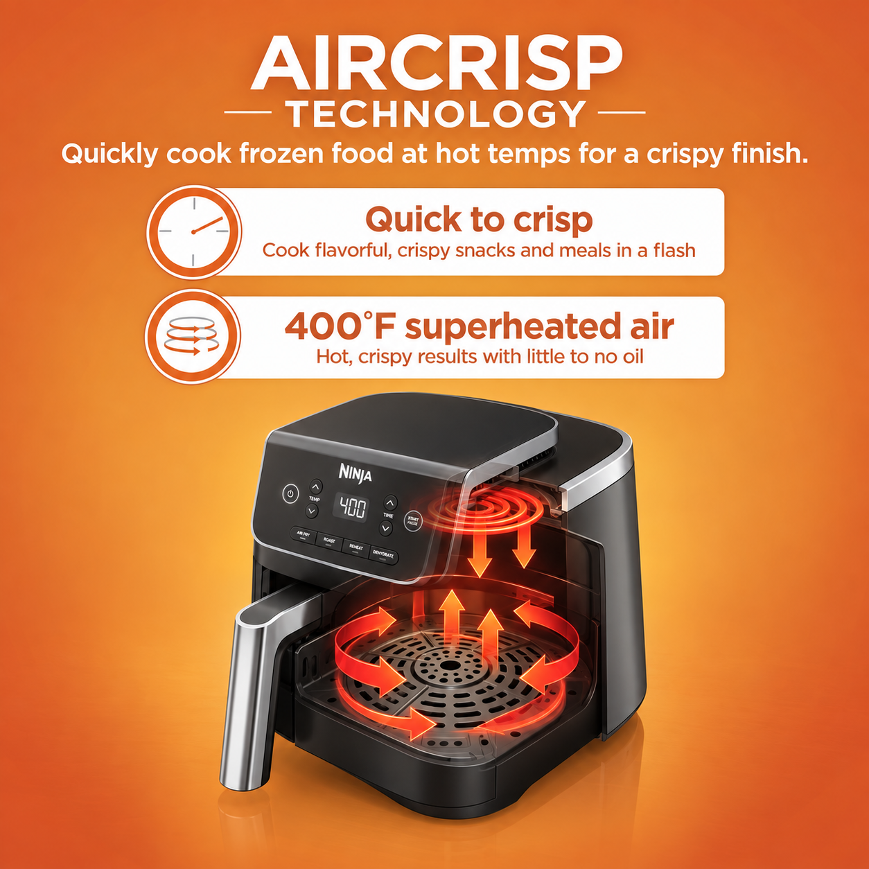 Air Crisp technology and superheated airflow